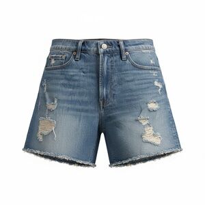 Abercrombie & Fitch Ripped Blue Jean Shorts